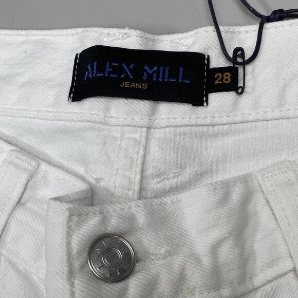 Alex Mill Women’s Jane Mid-Rise Straight-Leg Jeans – White – Size 28 - Picture 6 of 8